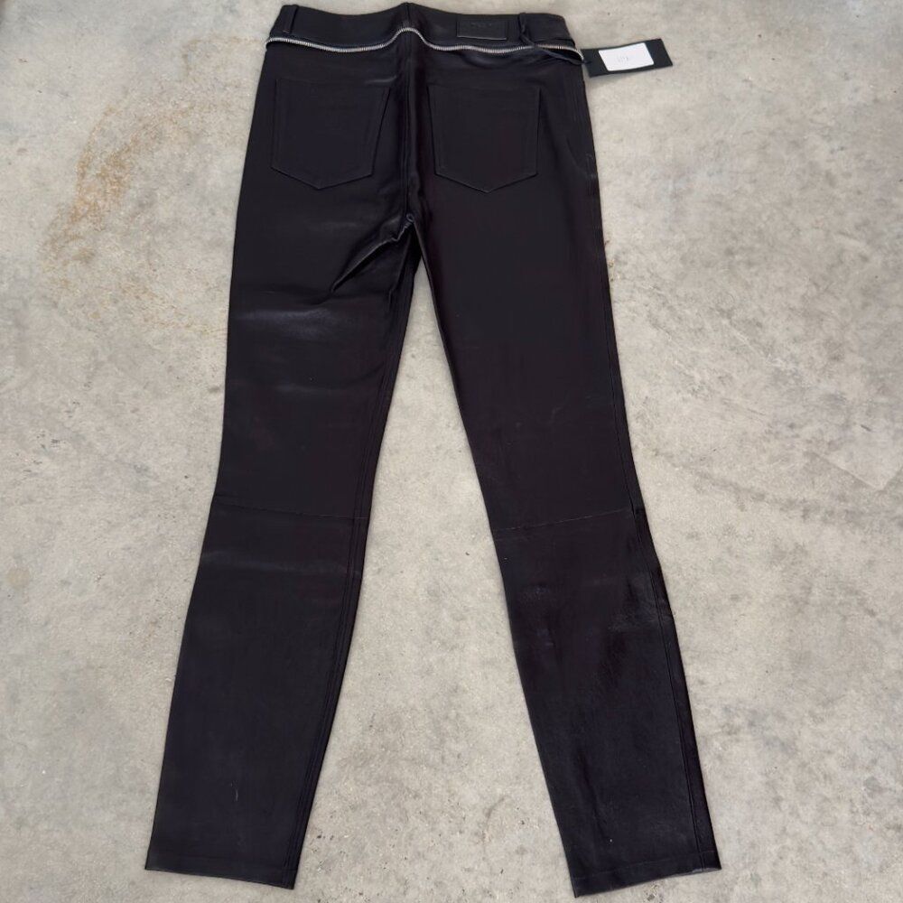 NWT RtA Cobain Black Skinny Stretch Lambskin Leather Pants Sz 25 - Picture 5 of 8